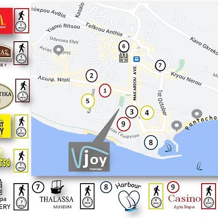 Joy Hotel Apts Ajía Nápa Eksteriør bilde